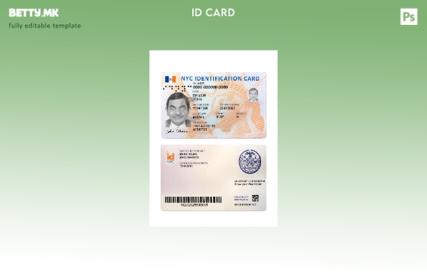 модерен стил САД Њујорк нов шаблон за лична карта